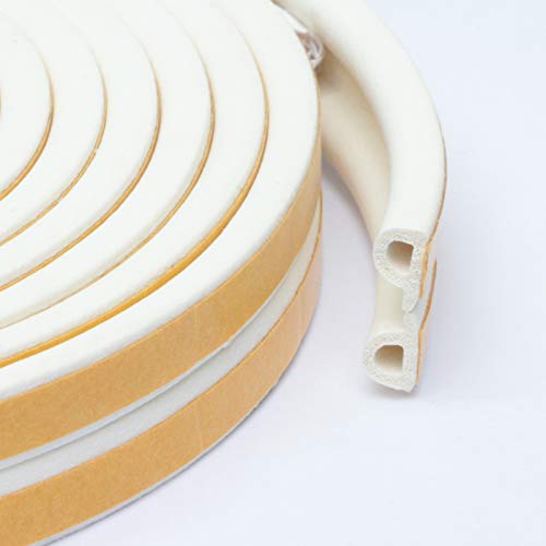 Preisvergleich Produktbild PRIOstahl® FENSTERDICHTUNG SELBSTKLEBEND / 50 m / DICHTBAND / P PROFIL / WEISS / Türdichtung Gummidichtung Fensterdichtband Tür Fenster