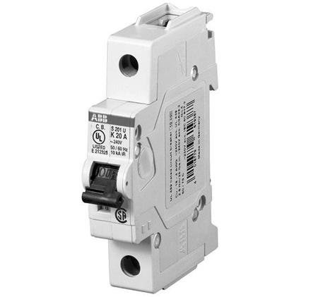ABB S201U-K6 6A, 240V, 10 kAIC, K-Curve, UL 489 CB