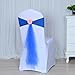 ZHOUYANB Wedding Chair Sash with Rose Ball Artifical Flower Organza Stretch Fit All Show-1