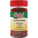 Sadaf Aleppo Pepper - Aleppo Pepper Flakes for Cooking and Food Seasoning - Ideal for Middle Eastern Cuisine - Aleppo Spice - Kosher - 4.4 Oz Bottle with Shaker Top