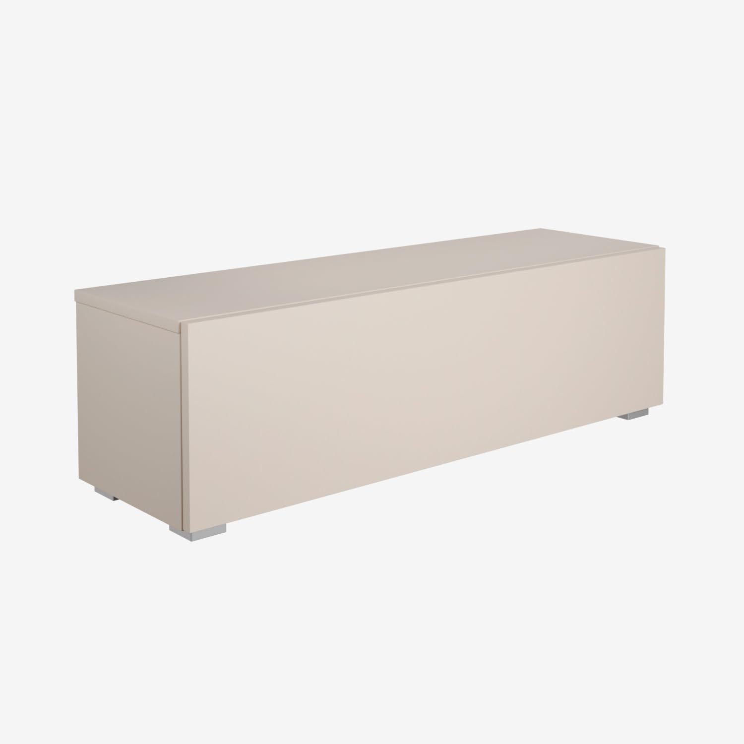 PLATAN ROOM Meuble TV 105/140/160/210/280 Blanc à suspendre ou debout brillant (champagne, 105 x 30 x 32)