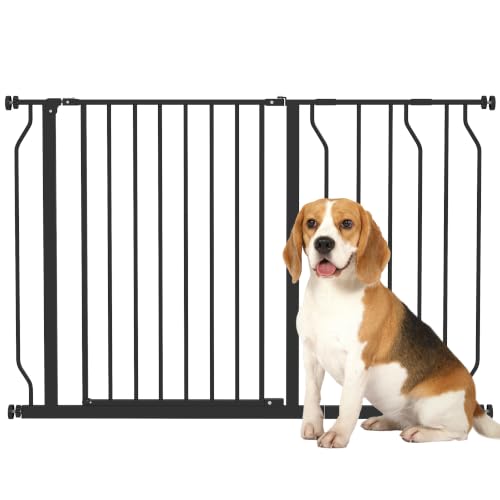 PawHut Barrera de Seguridad para Perros Extensible 75-115 cm Negro
