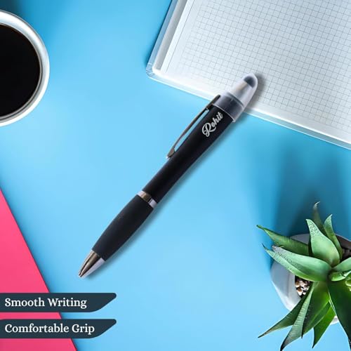 Image of Personalized Pen with Name Engraved I Metal Classy Customized Roller Ball Pens I Comfortable to Hold & Write I Gift for Men & Women Birthday Corporate Gifting (LED PE)