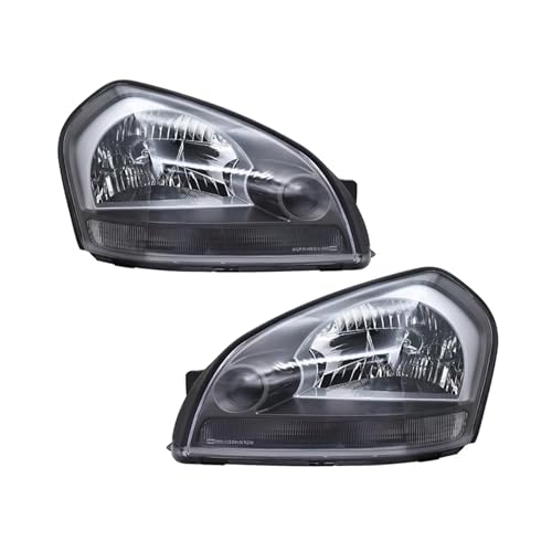 Phare avant gauche et droite pour Hyundai Tucson de 2003 à 2012 pour trajets de nuit