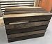 Rustic Dark Wood Storage Crate | Vintage-Style Wooden Organizer Box | Stackable Furniture Shelf Crate
