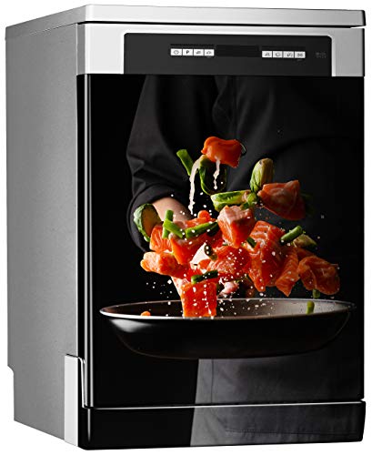 MEGADECOR Vinilo Decorativo para Lavavajillas, Medidas Estandar 67 cm x 76 cm, Master Chef con...