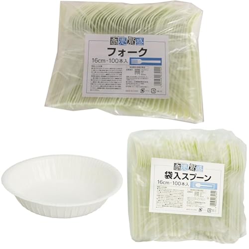 �y�Z�b�g�����z��a���Y �g���̂� �J�g�����[ �t�H�[�N �z���C�g 16cm �����ɐ� �t�H�[�N �܂Ȃ� �Ɩ��p 100�� + ���M �y�[�p�[�v���[�g 15cm 50���� + �X�v�[�� �v���X�`�b�N �����ɐ� �ܓ��� �J�g�����[ 16cm 100�{�� �A�C