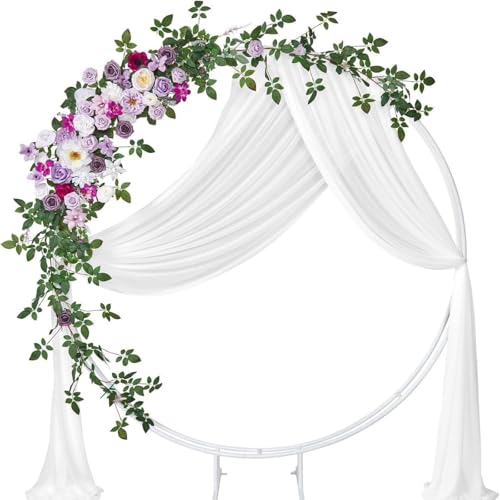 Recopilación de Decoración de techo los mejores 10. 47 YUHOHO 5.5m Tela para Drapeado Arco Boda,550X75cm Cortinas Blancas Transparentes para Decoración Techo Fiesta y Ceremonia Boda,Adecuado Para Bodas,Fiestas,Bienvenidas,Restaurantes...