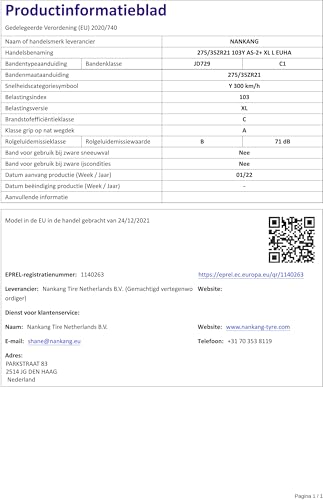 Nankang 275/35 ZR21 103Y AS-2+ Xl - 4
