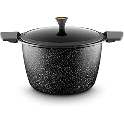 Cazuela Hierro Fundido Castey Castey - Cacerola Alta Vulcano Inducción 22 cm Con Tapadera