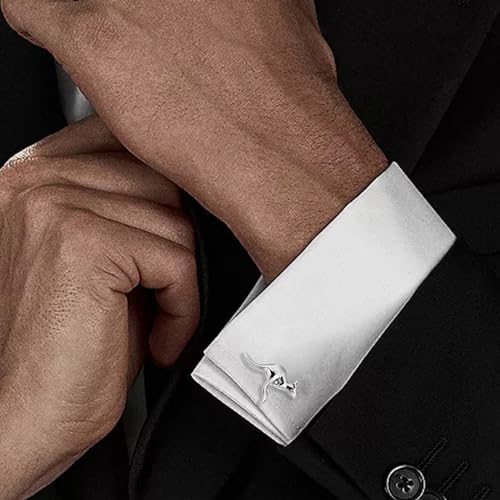 Mancuernillas tono brillante con diseño de canguro para hombre miniatura 2
