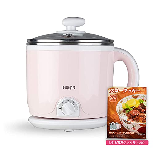 BelleLifeスロークッカー 電気調理鍋 調理機器 2L大容量 煮込み 煮込み料理 2段階調節 鍋 コンパクト なべ 304 ステンレス製 一人暮らし 蒸し 料理 マルチ調理のサムネイル