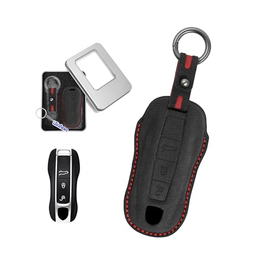 Étui protection daim noir Porsche Cayenne Coupe pour éviter les rayures de clé