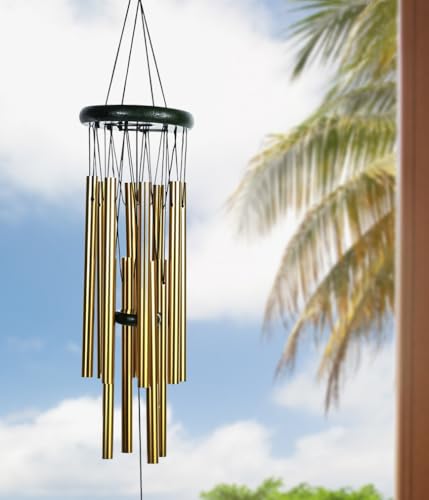 Image of ZAICUS Wind Chimes for Home Balcony - Hanging Bells for Home Decoration - Positive Energy Items- Wind Chimes Feng Shui (12-Pipe)