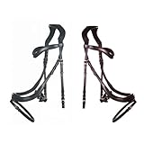 trense schwedisch breit Nasenstück, Genickstück und Stirnriemen gepolster