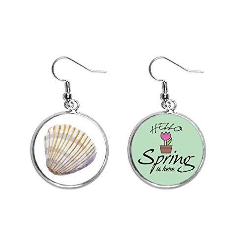 Pendientes de primavera amarillos de alta fidelidad artística con delicado colgante marino