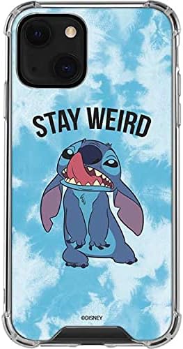 Skinit Clear Phone Case Compatible with iPhone 13 Mini - Officially Licensed Disney Lilo and Stitch Stay Weird Design
