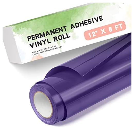 Lya Vinyl Purple Permanent Vinyl for Cricut - 12" x 8 FT Purple Adhesive Vinyl Roll for Cricut, Silhouette, Cameo Cutters, Signs, Scrapbooking, Craft Decal (Glossy Purple)