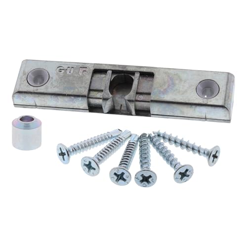 GU Uni-Jet K-17229-00-0-1 Loqueteau de porte de balcon avec douille et set de vis ToniTec universel galvanisé Argenté