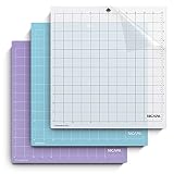 Nicapa Replacement Cutting Mat for Silhouette(12x12 inch 3pack-Standardgrip、Lightgrip、Stronggrip) Adhesive&Sticky Non-Slip Flexible Square Gridded Cut Mats Set Matts Vinyl Craft Sewing Cloth