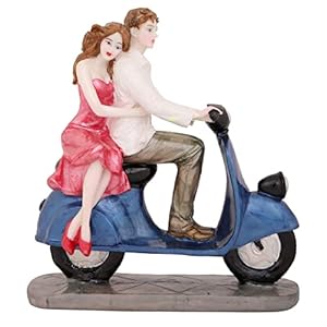 BS Handicrafts Love Couple On Scooter Statue for Gift Showpiece Home Decoration Drawing Bed Room Valentine Day (1 Piece…