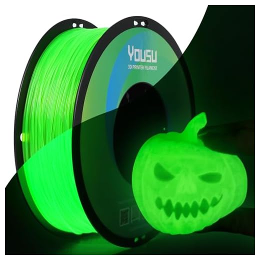 YOUSU 95A TPU 3D Printer Filament, TPU Glow in Dark Filament Green,1.75mm Felxible Filament,1kg Spool.