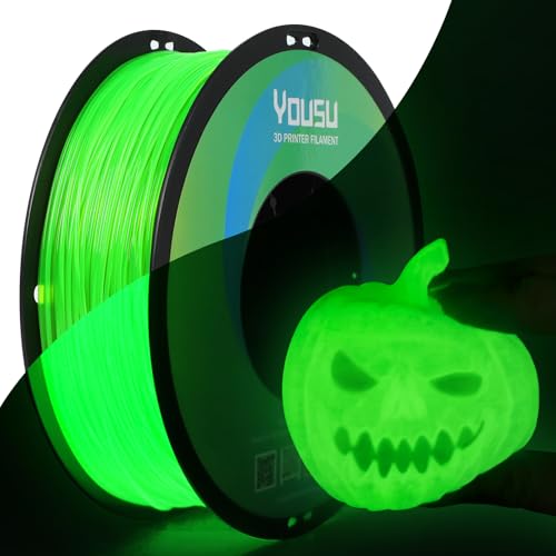 Image of YOUSU 95A TPU 3D Printer Filament, TPU Glow in Dark Filament Green,1.75mm Felxible Filament,1kg Spool.