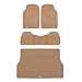 Motor Trend Flextough Rubber Car Floor Mats & Cargo Trunk Mat Set Black Heavy Duty - Odorless, Extreme Duty (Beige)