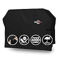 GrillTough Heavy Duty BBQ Grill Cover for Outdoor Grill, 72 Inch – Waterproof, Weather Resistant, UV & Fade Resistant with Adjustable Straps – Gas Grill Cover for Weber, Genesis, Charbroil, etc. Black