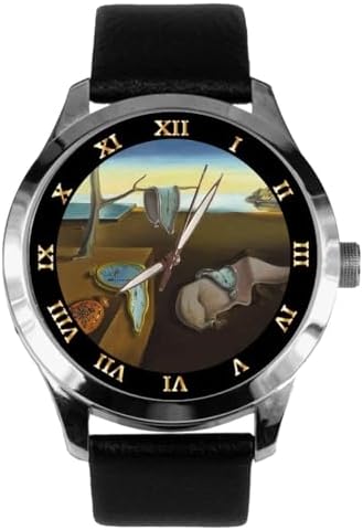 Salvadore Dali, The Persistence of Memory, Iconic Melted Clock Original Dali Surreal Artwork Silver Mens's Collectible Watch image 2