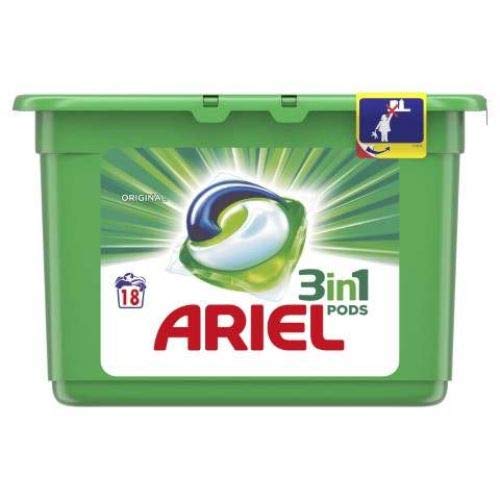ARIEL Pods detergente máquina 3 en 1 original en cápsulas 18 uds