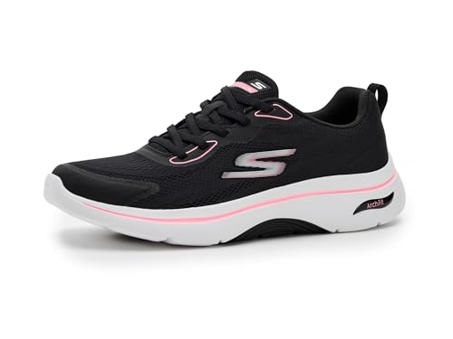 Skechers Kadın Go Walk Arch Fit 2.0 Cassy, Siyah/Pembe, 7
