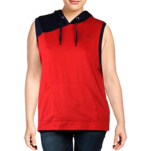 Puma Womens Sweatshirt Fitness Hoodie Red L