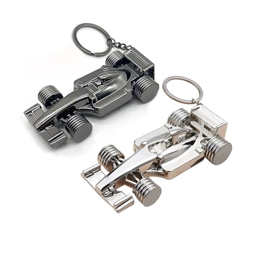 Magic Diary F1 Keychain Set, 3D Metal Formula 1 Keychains for Men, Miniature Car Keychain, Premium...