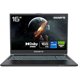Gigabyte G6 KF Gaming-Laptop – 16,0 Zoll, 165Hz FHD+, Intel Core i7-13700H, NVIDIA GeForce RTX 4060 GPU, 16GB DDR5 4800MHz, 1 x Gen4 1TB SSD, Windows 11 Home, 2 Jahre Garantie, G6 KF-73DE854KH
