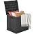 DWVO 30 Gallon Outdoor Storage Box with Side Handles and Lockable Lid, Weatherproof Resin Deck Box for Patio, Cushions, Pool Accessories, Garden Tools, and Supplies - Black