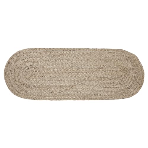 Tapete Ovalado de Yute Natural 17x48 pulgadas miniatura 3
