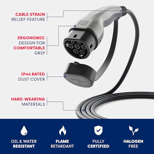 Type 2 Charging Cable 22kW | 32A | 4M | 3-Phase | Mode 3 | 4 Metre Type 2 to Type 2 EV Charging Cable 22kW Electric Car Charger, Fast EV Vehicle Charger - Made in Holland - Image 5