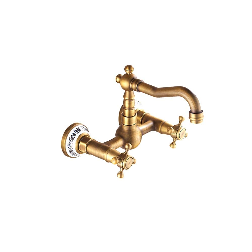 SBCGFY Kitchen Tap Kitchen Mixer Sink Waterfall Bathroom Mixer Basin Mixer Tap For Kitchen Bathroom And Washroom Orb Wall-Mounted Cold And Hot Water Available Basin Tap Vessel Faucet It'S