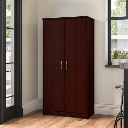 Bush Business Furniture WC31499 Bush Furniture Cabot Tall Storage Cabinet With Doors In Harvest Cherry thumb #1
