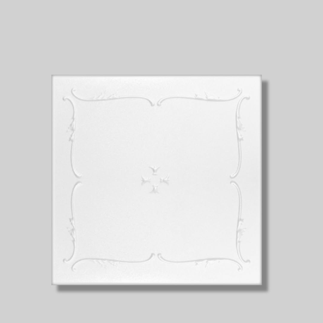 Decorative Ceiling and Wall Panels 2m2 (21.52 sqft) - 8 Panels (White 7)
