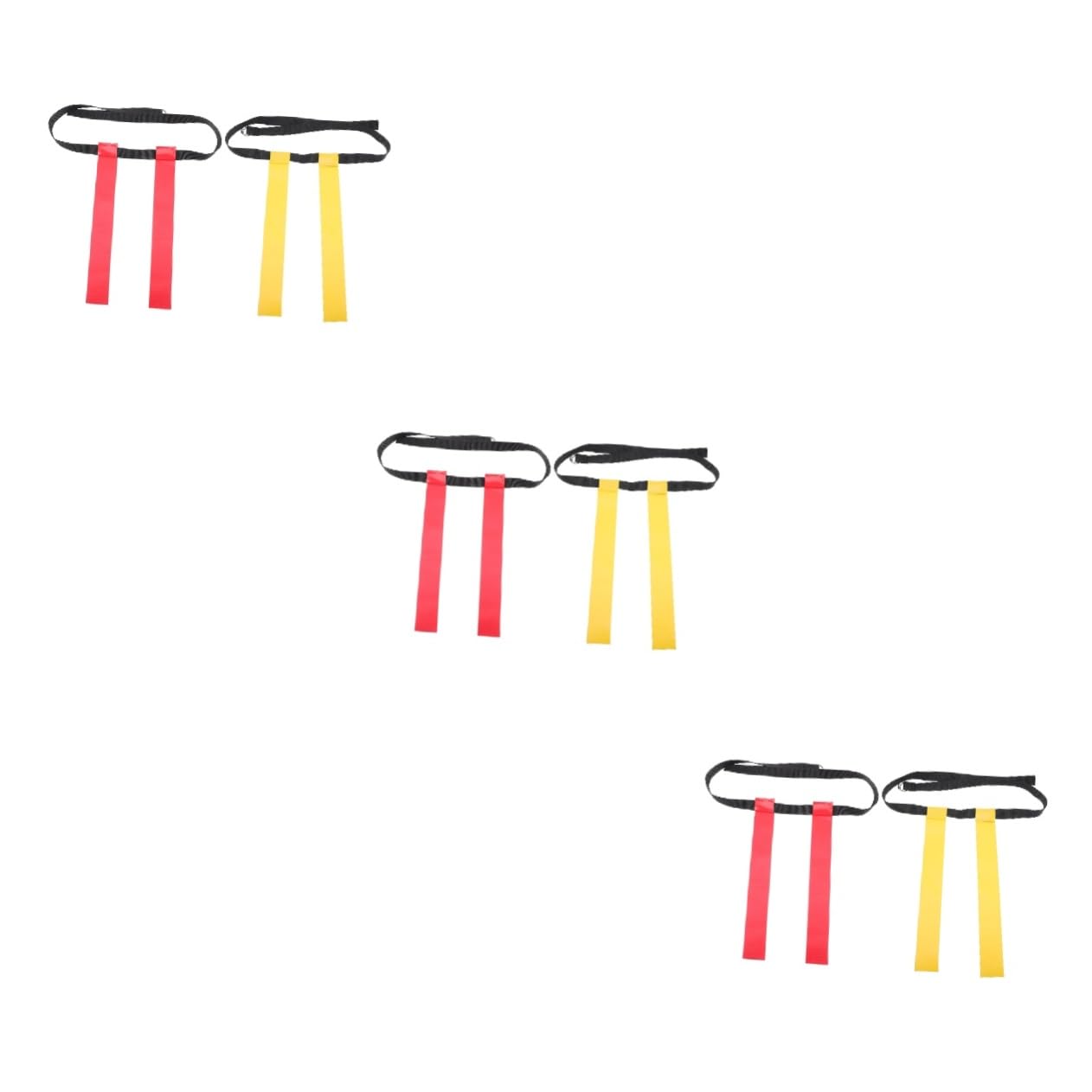 HANABASS 6 Pcs Rugby Waist Flags Football Belt Flag Set Training Games Reusable