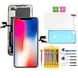 【Alta definición】Con esta pantalla OLED compatible con el iPhone X, disfrutarás de las funciones y una resolución de 1125 x 2436 píxeles, 2,7 MP (Mega Pixel) similares a una pantalla original de Apple