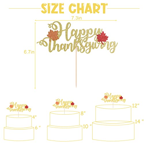 Happy Thanksgiving Cake Topper - Thankful Cake Topper Decor, Thanksgiving Party Cake Decorations, Thanksgiving Cake Toppers Supplies #TOP1