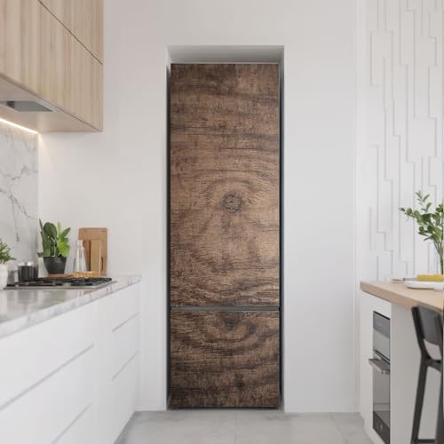 Vinilo de nevera 60x190 texturizado madera para decoración de cocinas 3
