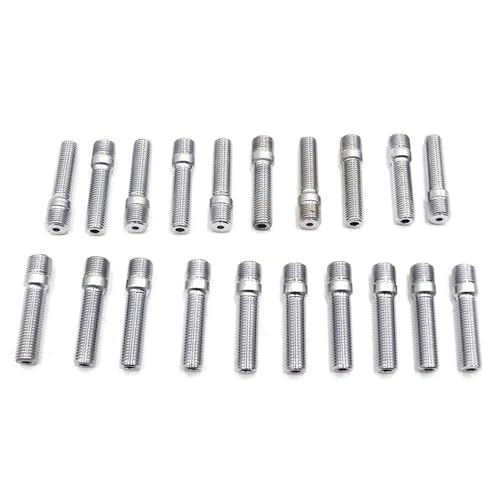 Espárrago de rueda con tornillos de 58 mm y tuercas de cubo para llantas de coche de 20 piezas
