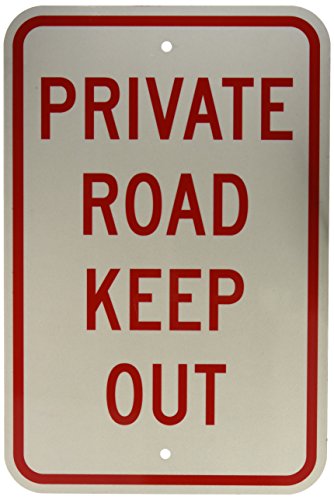 Panneau de signalisation Brady aluminium rouge blanc 45,7 x 30,5 cm 115551