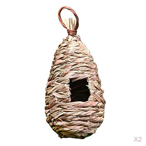 ATORSE 2Pcs Handwoven Straw Bird Nest House Hatching Grass CaveHome & Garden|Yard, Garden & Outdoor Living|Bird & Wildlife Accessories|Birdhouses-image-17