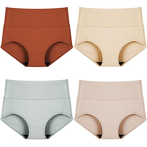 Culottes douces et extensibles en coton pur : lot de 4 lingerie taille haute