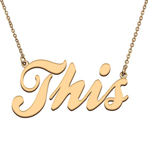 HUAN XUN Custom Personal Pendant Name Necklace Personalized My Best Friendship Gifts for Her This
